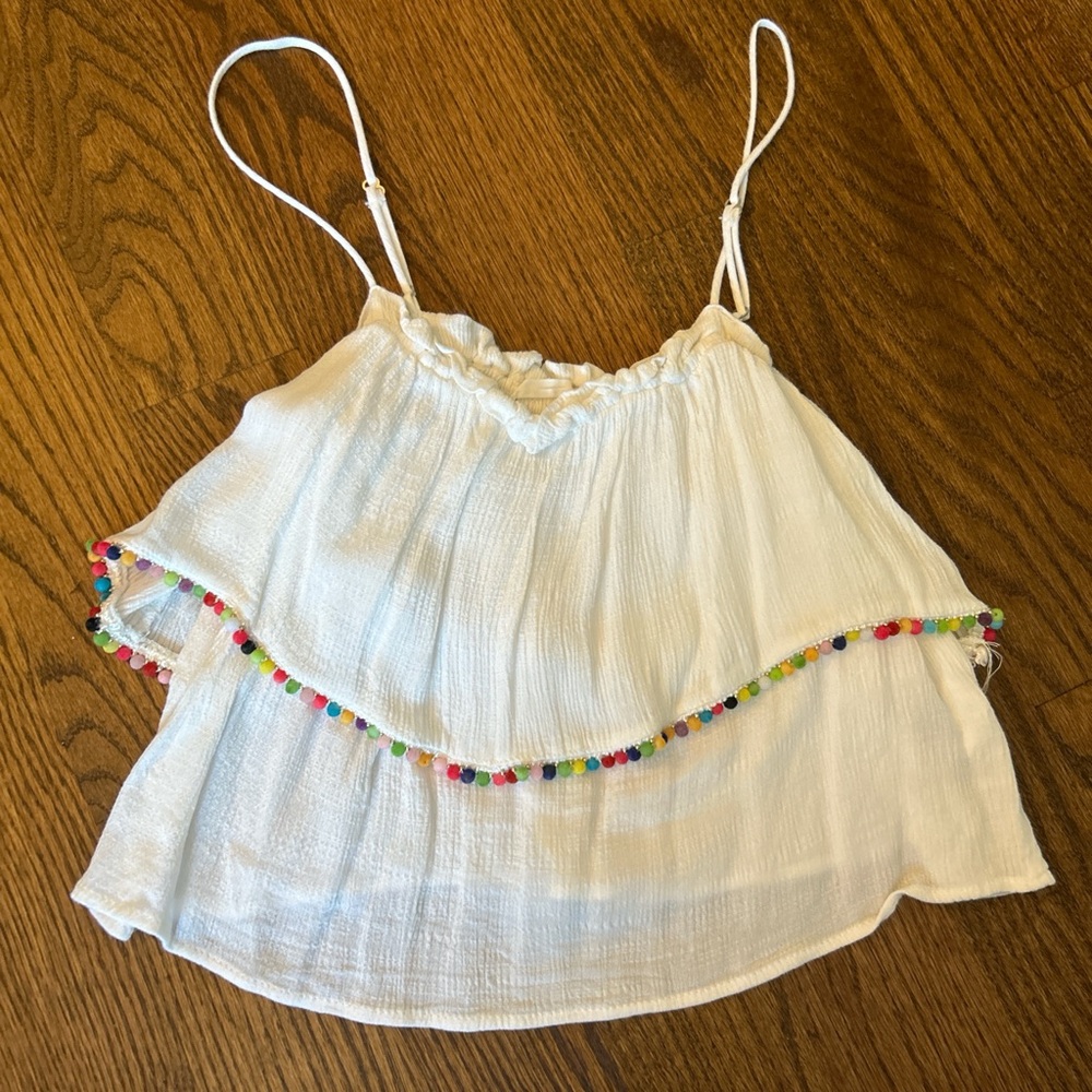 Pom Pom Cropped Cami
